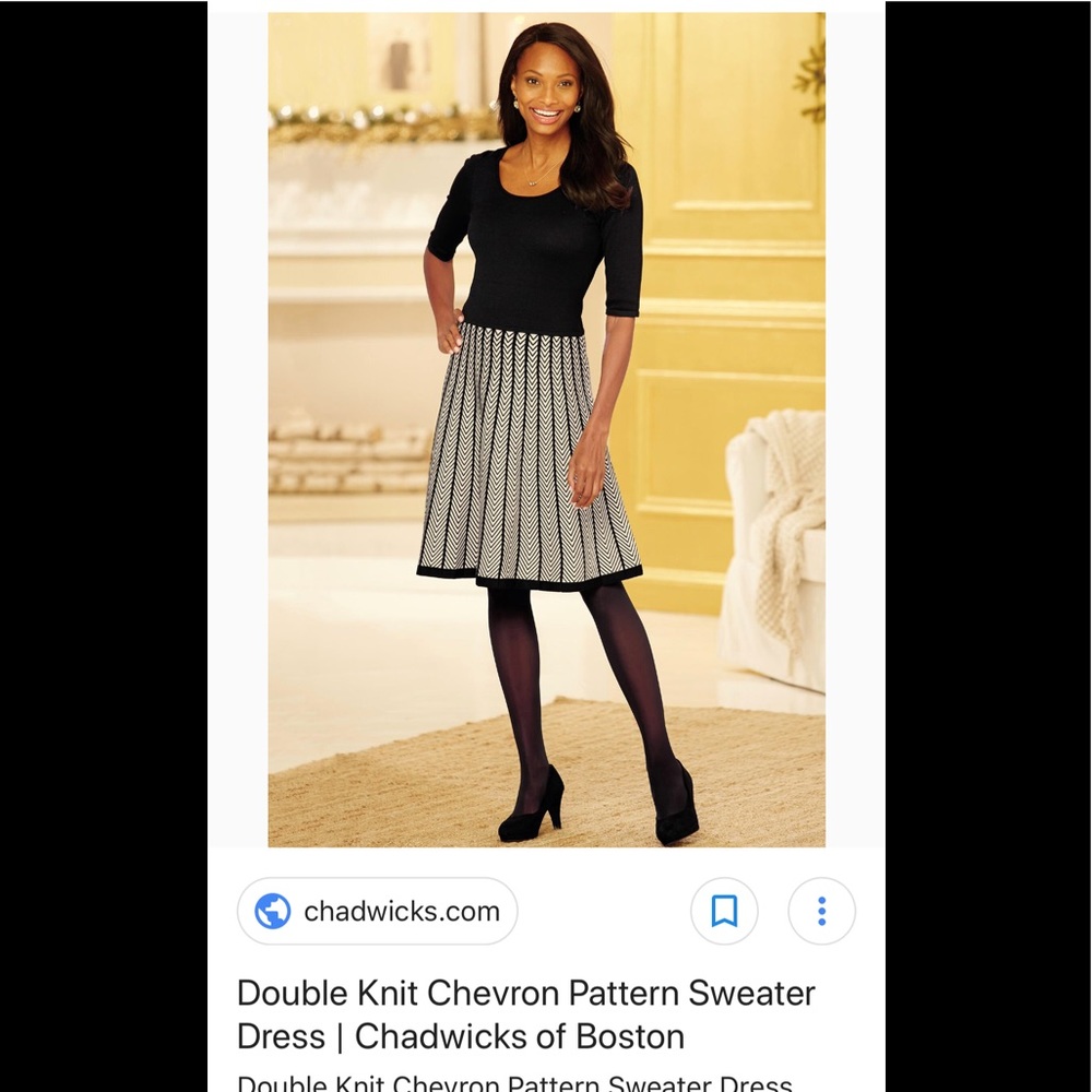 New Chadwick's Sweater fit and flair dress